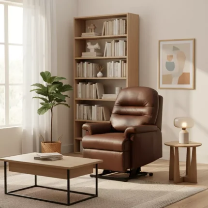 Beaumont Petite Leather Electric Riser Recliner