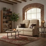 Harrow Small Fabric Fixed 2-Seater Settee