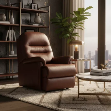 Keswick Petite Leather Fixed Chair