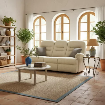 Keswick Small Fabric Fixed 3-Seater Settee