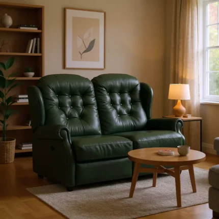 Lynton Standard Leather Reclining 2-Seater Settee