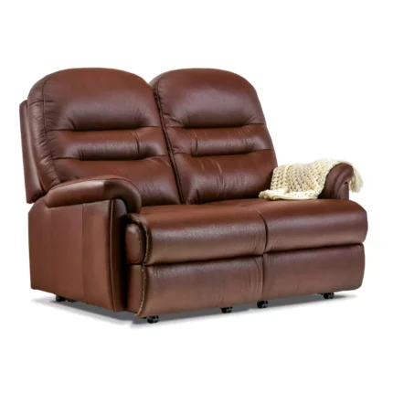 Keswick Petite Leather Fixed 2-Seater Settee