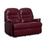 Keswick Small Leather Fixed 2-Seater Settee - Image 2