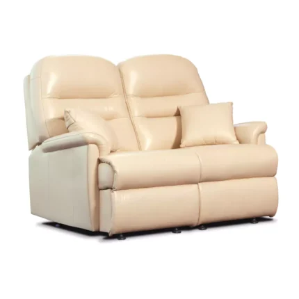 Keswick Standard Leather Fixed 2-Seater Settee