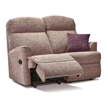 Harrow Small Fabric Reclining 2-Seater Settee