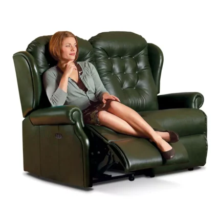 Lynton Standard Leather Reclining 2-Seater Settee