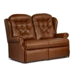 Lynton Standard Leather Fixed 2-Seater Settee - Image 2