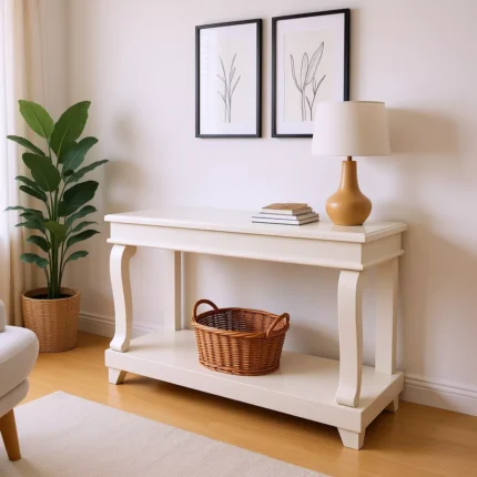 Scroll Console Table Ivory