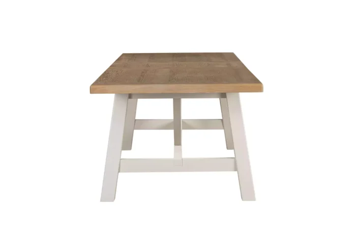 Doune Refectory Wooden Extending Dining Table 1900-2350 Taupe - Image 1