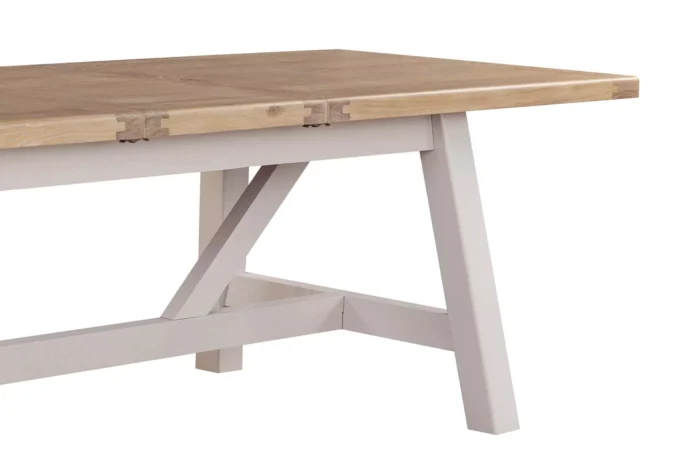Doune Refectory Wooden Extending Dining Table 1900-2350 Taupe - Image 14