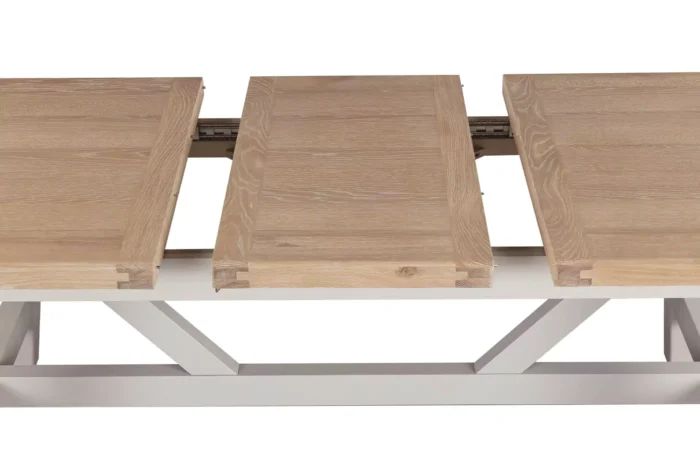 Doune Refectory Wooden Extending Dining Table 1900-2350 Taupe - Image 15