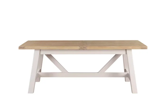Doune Refectory Wooden Extending Dining Table 1900-2350 Taupe - Image 8