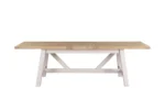Doune Refectory Wooden Extending Dining Table 1900-2350 Taupe - Image 9