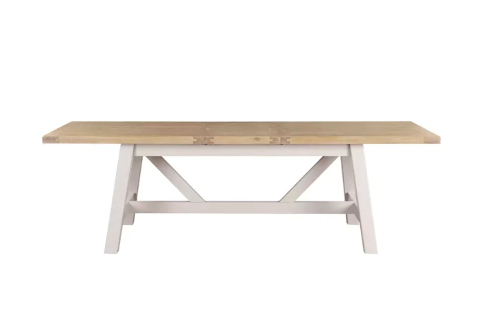 Doune Refectory Wooden Extending Dining Table 1900-2350 Taupe - Image 9
