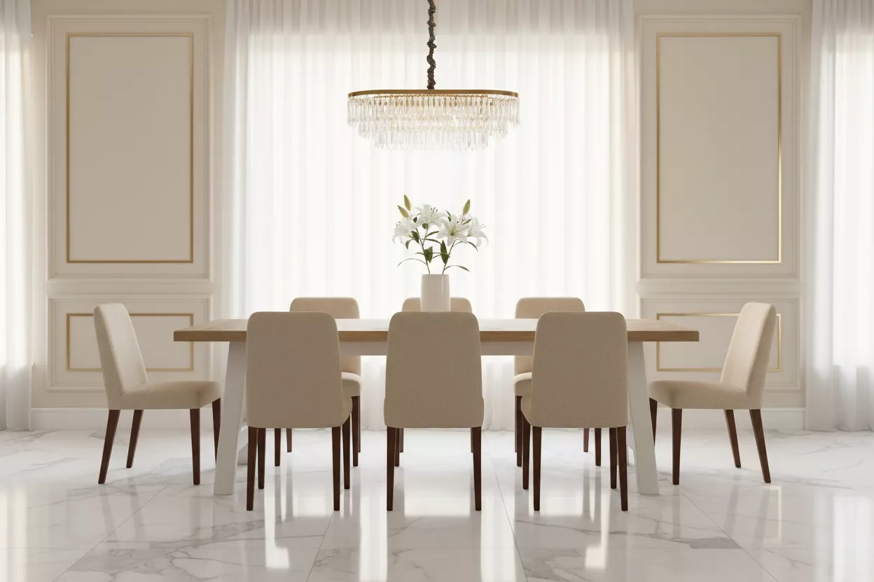 the-furniture-centre-cork-doune-refectory-wooden-extending-dining-table-1900-2350-taupe Doune Refectory Wooden Extending Dining Table 1900-2350 Taupe - Image 1