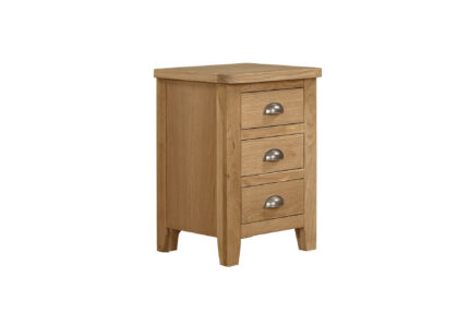 Marsden 3 Drawer Bedside Table Natural Oak