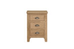 Marsden 3 Drawer Bedside Table Natural Oak - Image 3