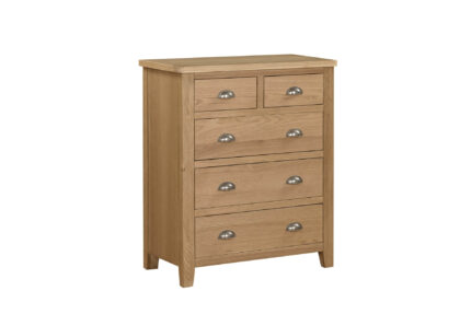 Marsden 5 Drawer Tall Chest Natural Oak