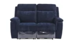 Harvey - Blue Herringbone Fabric Electric Recliner Sofa - Image 12