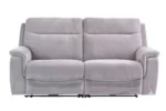 Harvey - Blue Herringbone Fabric Electric Recliner Sofa - Image 15