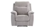 Harvey - Blue Herringbone Fabric Electric Recliner Sofa - Image 17
