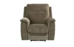 Harvey - Blue Herringbone Fabric Electric Recliner Sofa - Image 7
