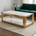 Belini Coffee Table Sintered Stone And Gold - Image 2