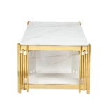 Belini Coffee Table Sintered Stone And Gold - Image 5