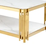 Belini Coffee Table Sintered Stone And Gold - Image 8