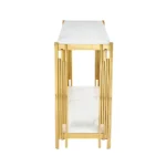 Belini Console Table Sintered Stone And Gold - Image 3
