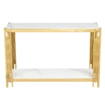 Belini Console Table Sintered Stone And Gold - Image 4