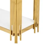 Belini Console Table Sintered Stone And Gold - Image 8