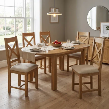 Dorchester Oak 160-200 Oval Extension Table