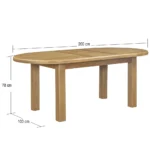 Dorchester Oak 160-200 Oval Extension Table - Image 11