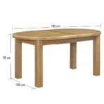 Dorchester Oak 160-200 Oval Extension Table - Image 12