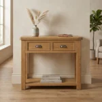Dorchester Oak 2 Drawer Console - Image 3