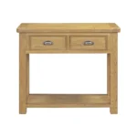 Dorchester Oak 2 Drawer Console - Image 5