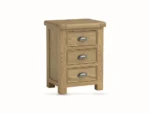 Dorchester Oak 3 Drawer Bedside Table
