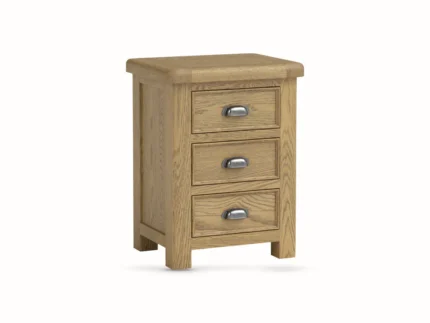 Dorchester Oak 3 Drawer Bedside Table