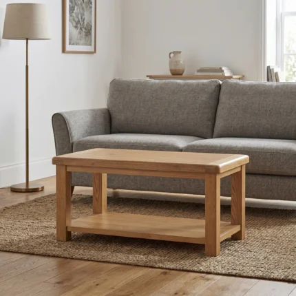 Dorchester Oak Coffee Table with shelf