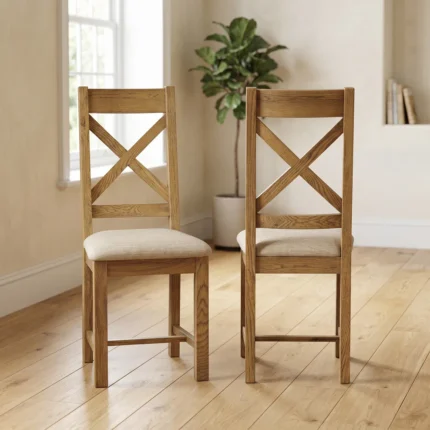Dorchester Oak Cordoba Cross Back Chair
