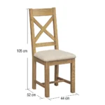Dorchester Oak Cordoba Cross Back Chair - Image 10