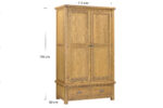Dorchester Oak Double Wardrobe - Image 2