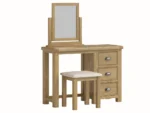 Dorchester Oak Dressing Table, Stool & Vanity Mirror - Image 2