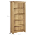 Dorchester Oak Bookcase - Image 9