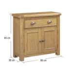 Dorchester Oak 2 Door/Mini Sideboard - Image 18