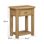 Dorchester Oak Telephone Table - Image 9
