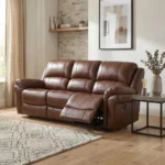Farnham Leather Air Electric Reclining Suite - Image 13