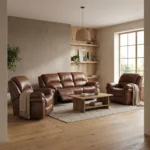 Farnham Leather Air Electric Reclining Suite - Image 36