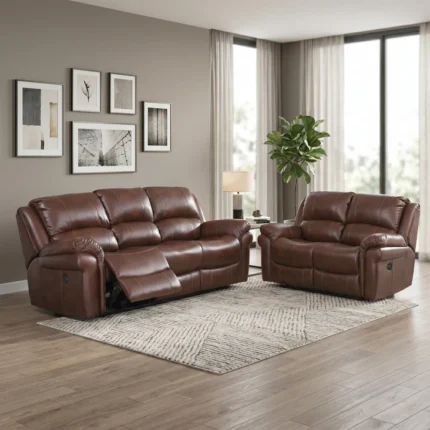 Farnham Leather Air Electric Reclining Suite